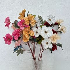 5頭半夏仿真花婚慶婚禮裝飾假花地排路引插花家居軟裝人造花跨境