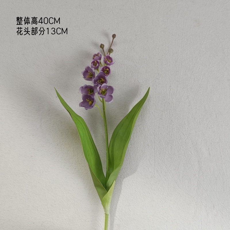 Pequeña flor de viento ins fresca lirio de los valles arreglo floral artificial ramo de mano material campanilla de viento flor falsa mesa de comedor conjunto de boda