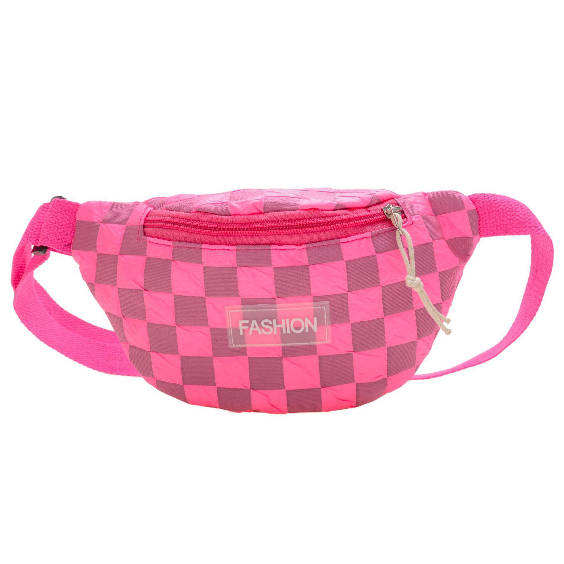 Nuevo estilo tablero de cuadros estilo occidental chico bolsa de mensajero de los niños de moda fresco bolsa de viaje pequeña mochila chica lienzo bolsa de pecho