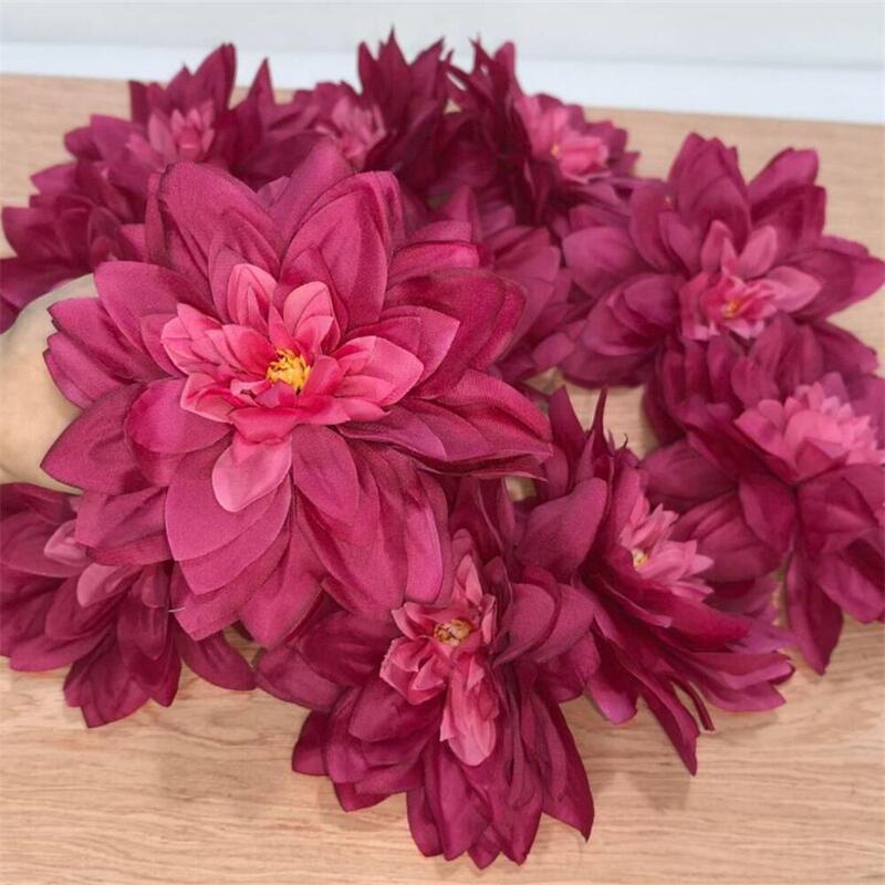 跨境外贸批发15CM直径仿真花头大丽花花朵装饰花头DIY装饰生日花|undefined