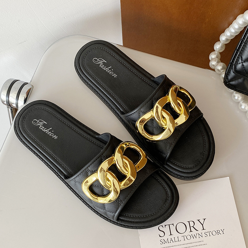 Zapatillas de playa con cuña para mujer, ropa exterior versátil, zapatillas antideslizantes con lazo, nuevos modelos en el mercado