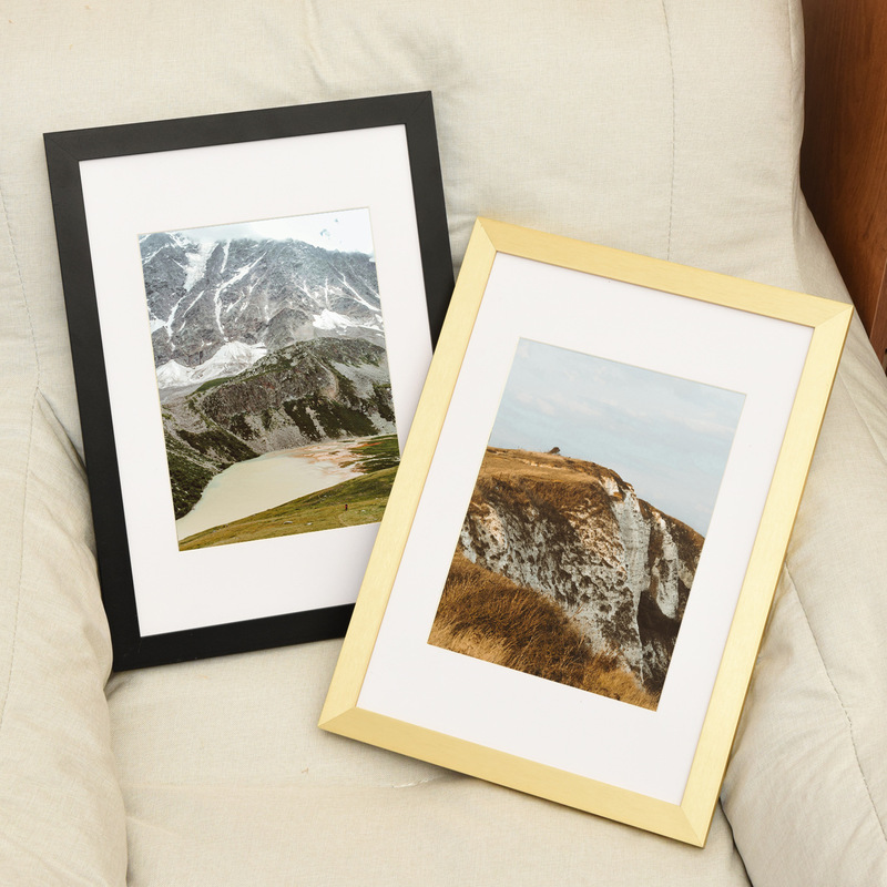 Aluminum Alloy Picture Frame Wall-Mounted Metal Photo Frame Display Stand A4A3 Business License Frame 50X70 Puzzle Poster Frame Minimalist