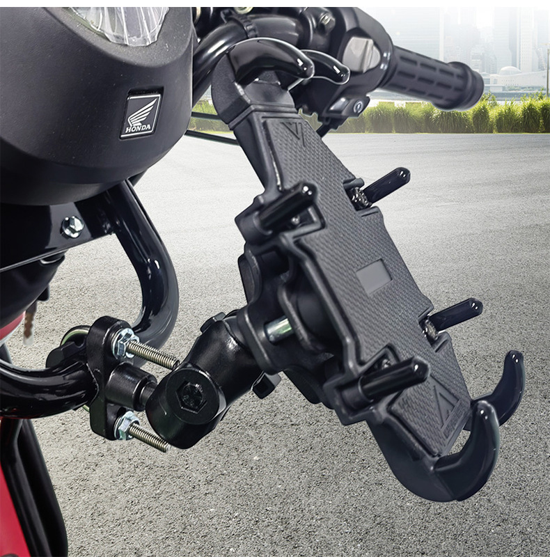 Electric Vehicle Phone Holder, Motorcycle and Bicycle Shockproof Navigation Bracket, Electric Scooter Delivery Rider Vehicle Mount