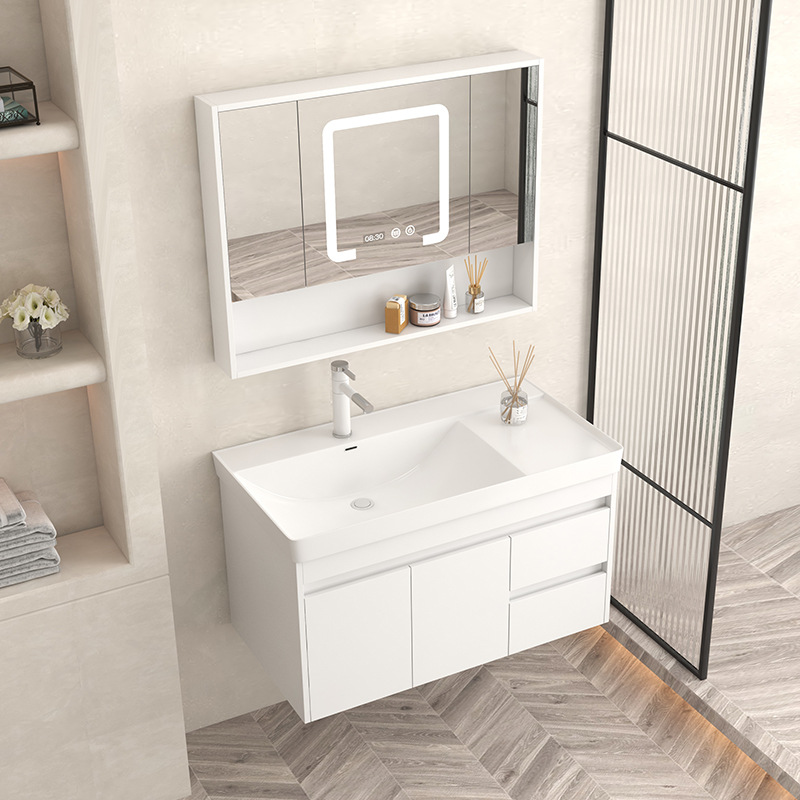 gabinete de baño de madera sólida baños cerámicos todo en una bañera lavabo tipo pared lavabo gabinete combinación lavabo grande lavabo