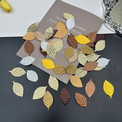 シルク印刷は偽の花の葉の金色の布芸の木の葉をシミュレーションします。