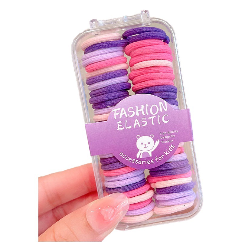 60 piezas ~ banda de goma para niñas El tamaño pequeño no duele el cabello banda de goma cuerda de pelo Internet celebridad niños bebé cuerda de pelo bebé anillo de pelo