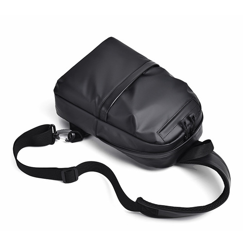  spring new products launched, high-quality simple leather film men's chest bag, shoulder bag, crossbody bag, handbag manufacturer