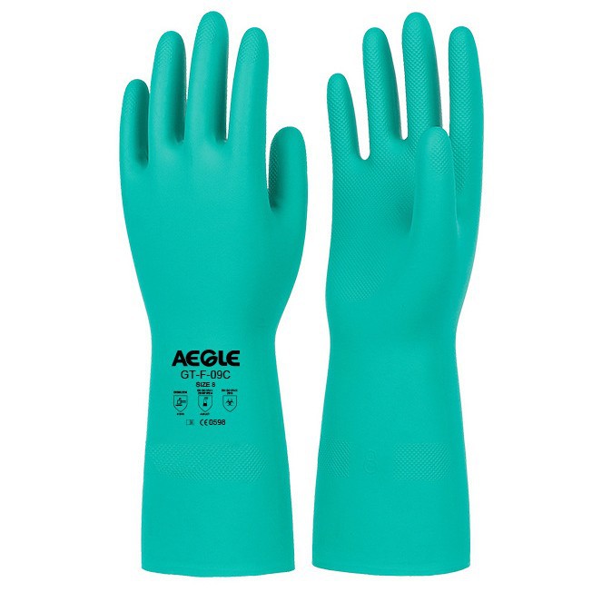AEGLE GT-F-09C防化耐油耐酸碱丁腈手套工业劳保手套60600703