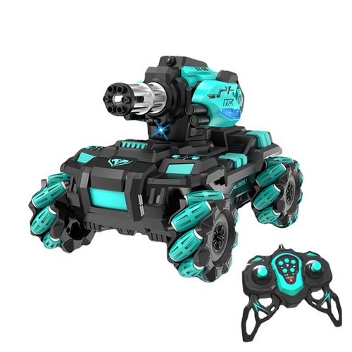 Gesture-sensitive water bullet tank with oversized water bullet armor car, battery-powered remote control car, children's toy