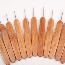前仓姑娘 木制纯色蕾丝钩针超细钩针毛线编织工具DIY特细钩针