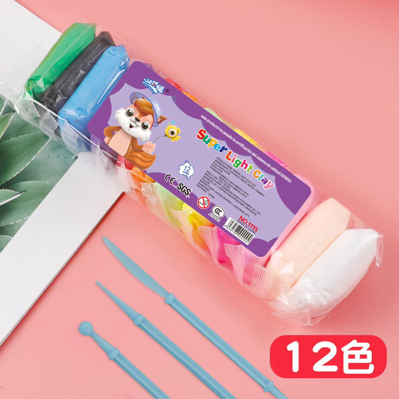 Fabricantes al por mayor de arcilla ultraligera para niños juegos de arcilla colorida para niños juguetes de goma de arcilla