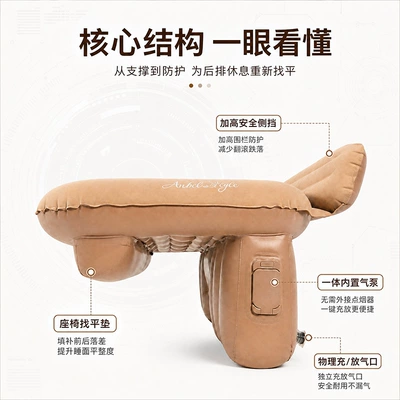 Vehicle-mounted inflatable bed mattress with rear one-touch inflation