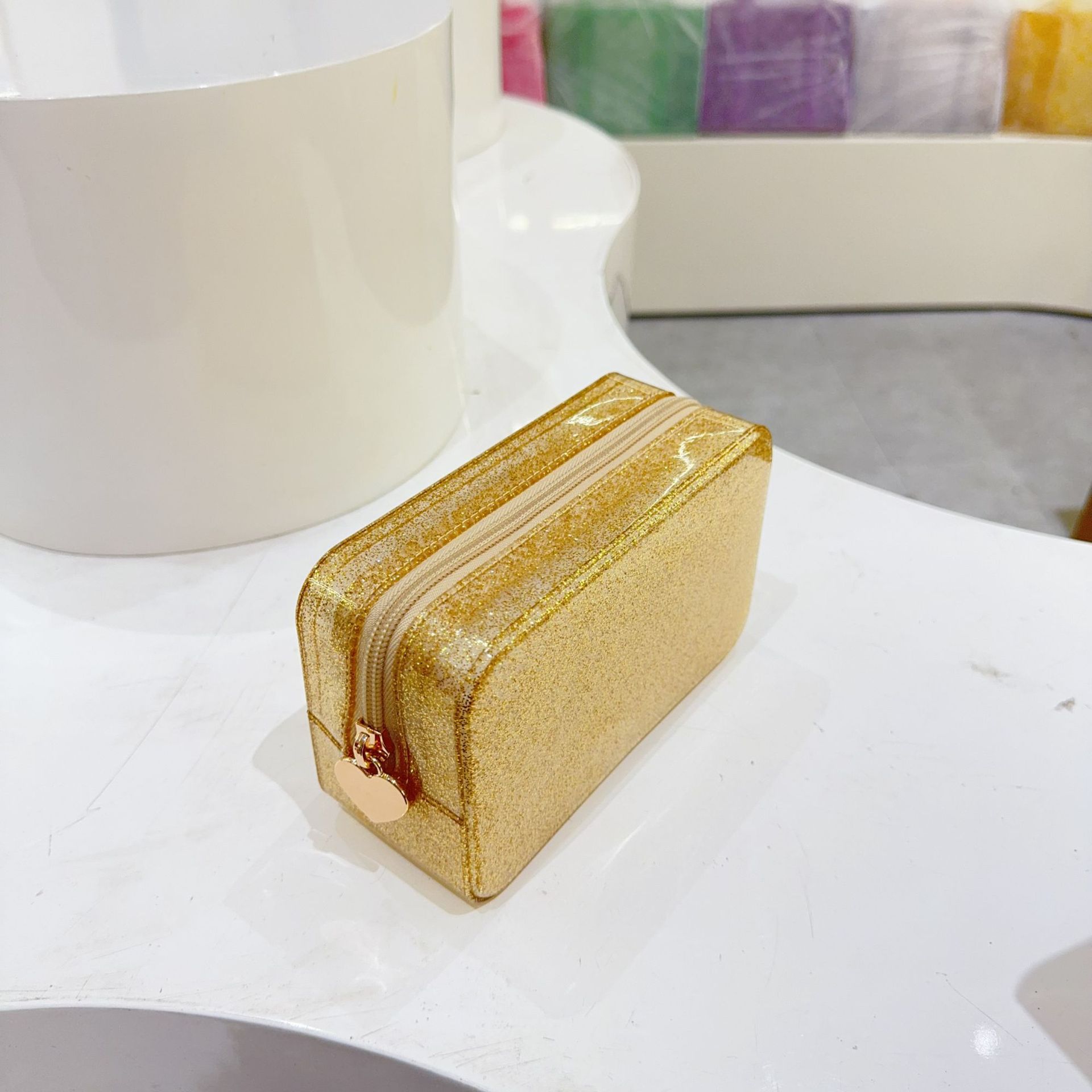 PVC Solid Color Sewing Thread Square Clutches display picture 17