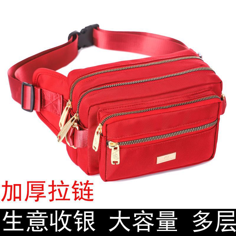 Riñonera de gran capacidad para mujeres y hombres, tela Oxford impermeable, cajero comercial, cambio multicapa, teléfono móvil, bolsa de pecho para deportes al aire libre