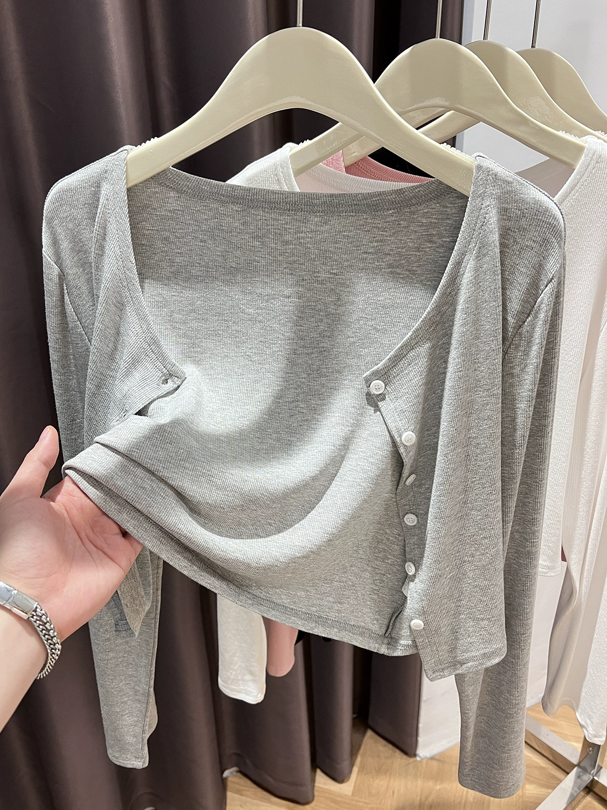 Вязаный тонкий кардиган, slips dress, куртка летняя осенняя, стиль высокого качества