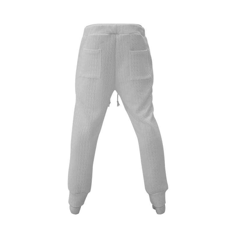 Men's Jacquard Jogger Pants, Casual Trousers With Drawstring_voghion.com