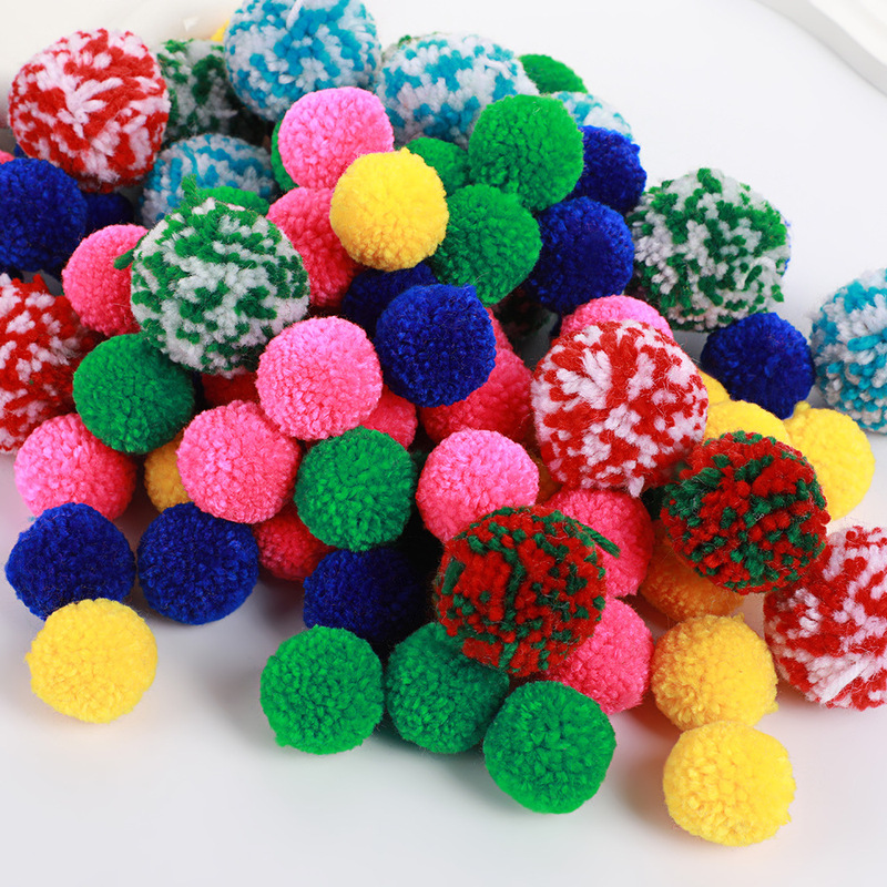 Mixed Color Plush Bayberry Ball Cartoon Funny Cat Cashmere Hair Ball Toy Clothing Scarf Gloves Hair Ball Accessories