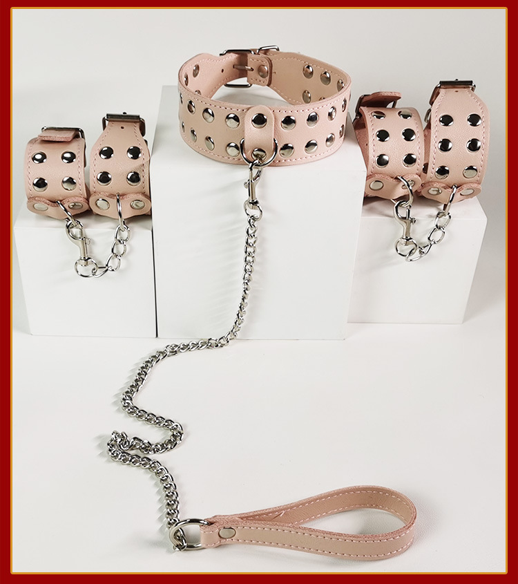 Jiuai SM Bondage Set 9-Piece Leather Restraint Kit with Collar and Mouth Ball — detail image 18