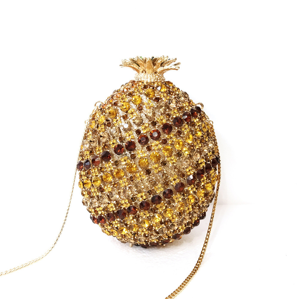 BL135 fruta piña forma de cristal bolsas de banquete de diamantes bolsas de diamantes damas europeas y americanas