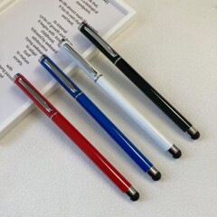 新型高颜値金属中性ペン華為携帯電話タブレット汎用コンデンサペン二合一多機能サインペン