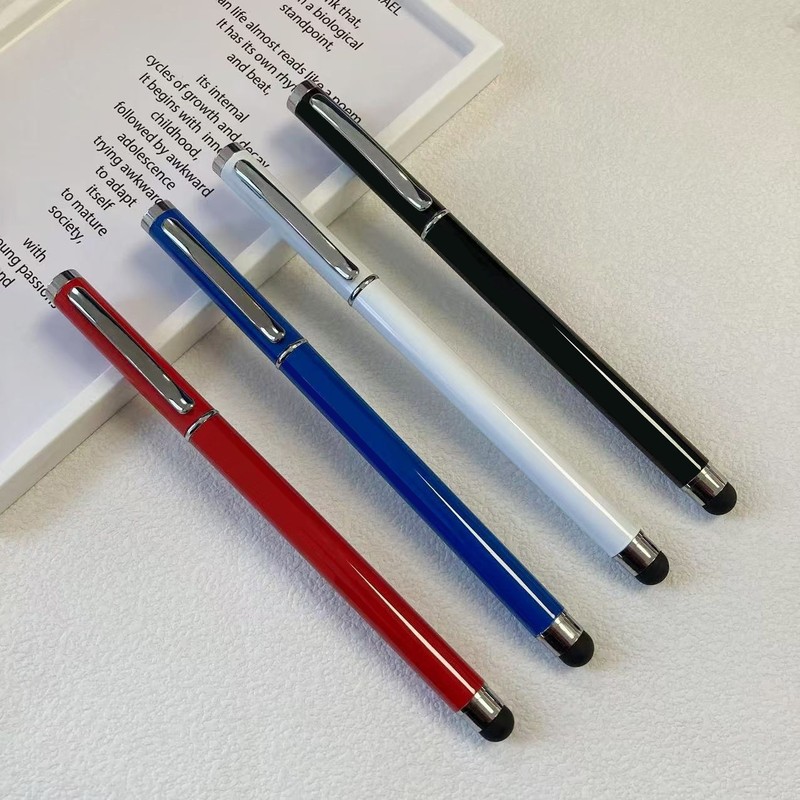新型高颜値金属中性ペン華為携帯電話タブレット汎用コンデンサペン二合一多機能サインペン|undefined