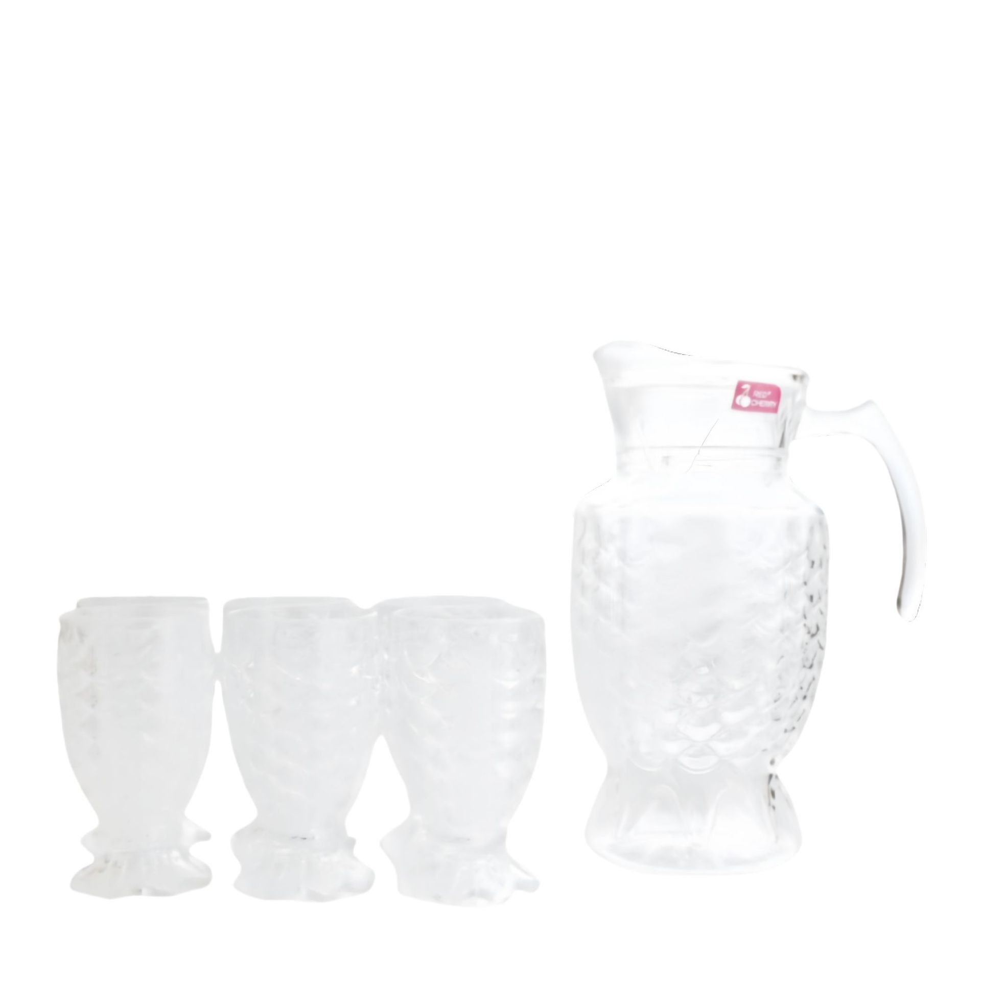 1.8L sirena agua fría tetera de vidrio de gran capacidad tetera con tapa tetera de jugo fría blanca tetera de té especial para barra