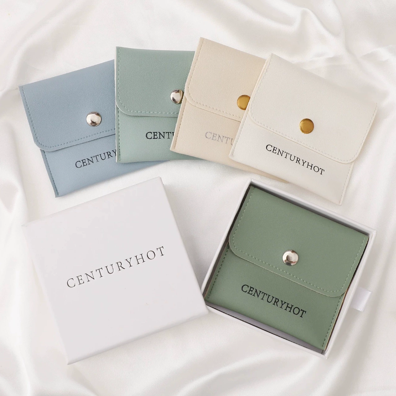 Сумка-футляр из утолщенной искусственной кожи с застежкой-кнопкой и логотипом для ювелирных украшений и колец, для магазинов одежды