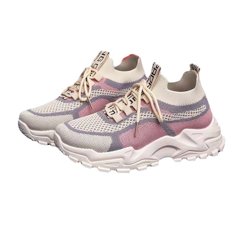 New Special Offer Flying Weave Dad Shoes for Women 2023 Spring and Autumn Mesh Versatile Casual Thick Sole Sports Running Shoes