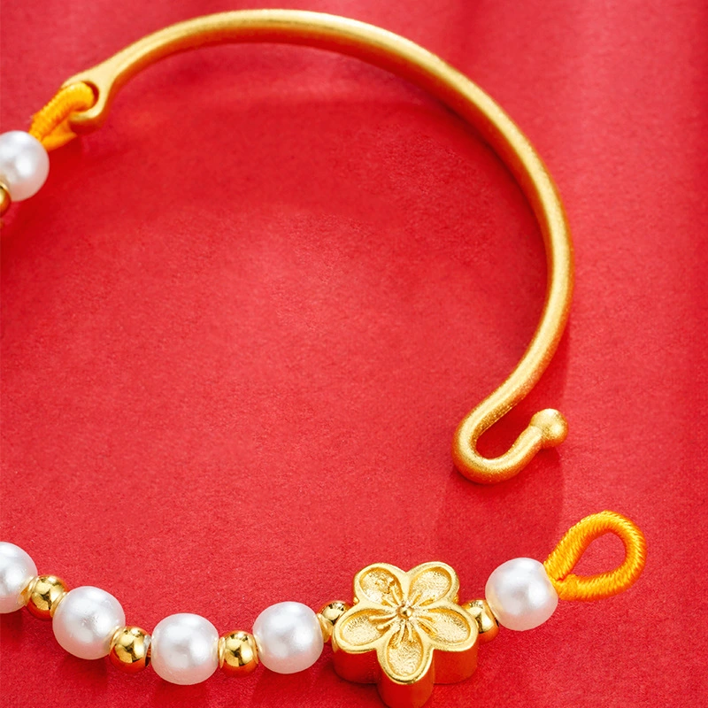 Long-lasting copper metal bracelet, internet celebrity, orchid, simple and elegant design, high-quality style, wholesale