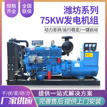 75kw发电机组 全铜养殖场380v三相柴油发电机组 75千瓦潍坊发电机