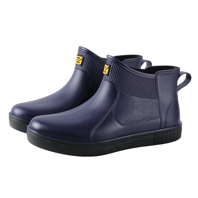 2024 nuevas Botas de lluvia zapatos de goma para hombres Botas de lluvia a media pantorrilla Cocina para llevar zapatos de agua de moda Zapatos de pesca para hombres zapatos de trabajo moda