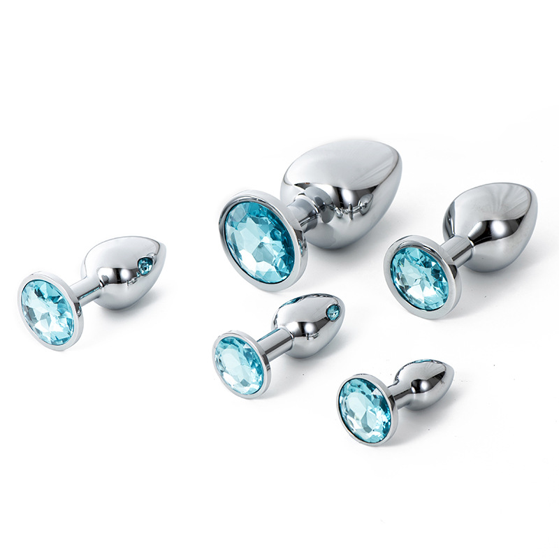 Plata ronda grande y mediano pequeño tamaño transfronterizo metal anal plug masculino y femenino masturbación productos del sexo anal expansor al por mayor