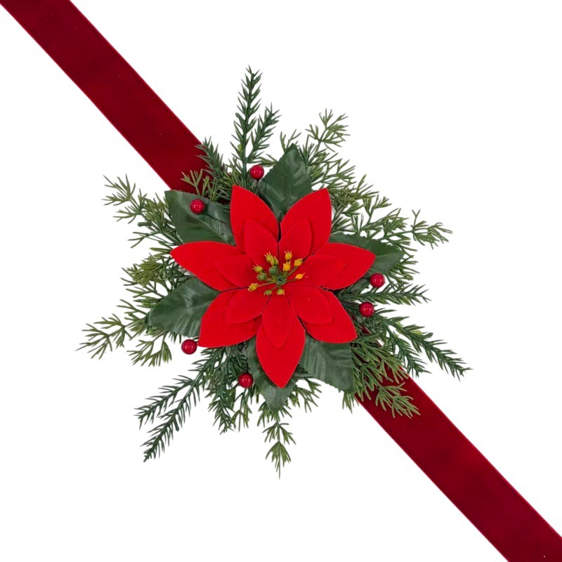 Nuevo Amazon lazo navideño armario colgante de anillo para decoración del hogar colgante de puerta de corona navideña vendido por el fabricante image 18