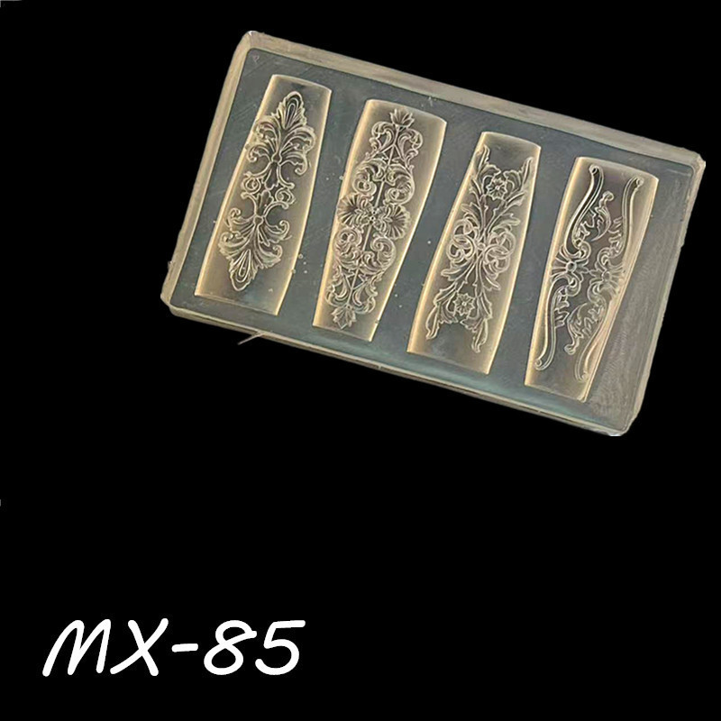 Molde de manicura amor arco en relieve flor ornamentos molde abrasivo alta permeabilidad estereoscópica DIY decoración molde de silicona