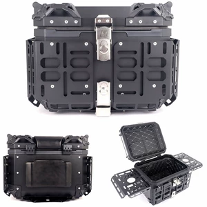 Motosiklet dəyişdirilmiş alüminium ərintisi zirehli arxa baqaj 45L, elektrikli nəqliyyat vasitəsi qatlana bilən baqaj 55L