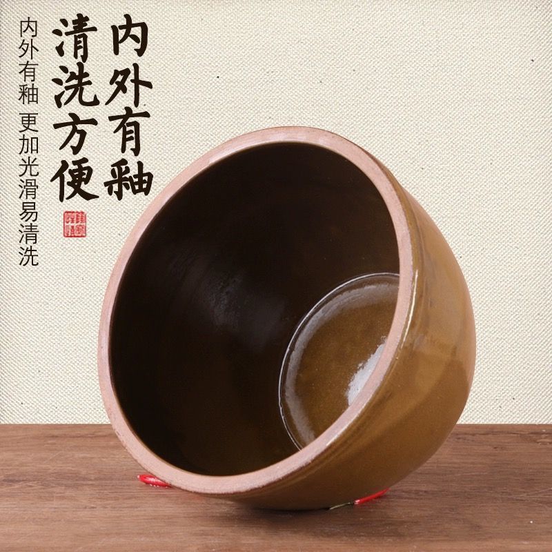 陶器水槽、昔ながらの家庭用ソース槽、蓋付き、酒発酵槽、甘酒、豆板醤ポット、土陶米槽|undefined
