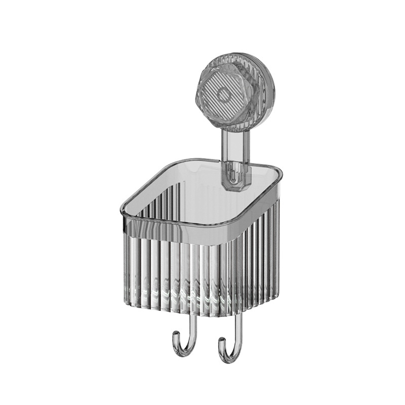 [Estante de almacenamiento de ventosa engrosada] baño ligero de lujo montado en la pared sin perforaciones estante multifuncional estante de almacenamiento rectangular