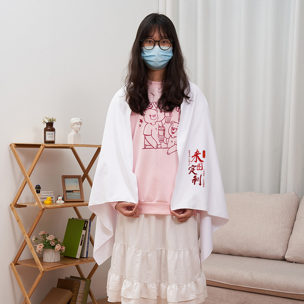 natación toalla de baño secada rápida fitness toalla rectangular toalla de playa absorción de lana doble cara para dibujar personalizado xqds0307a