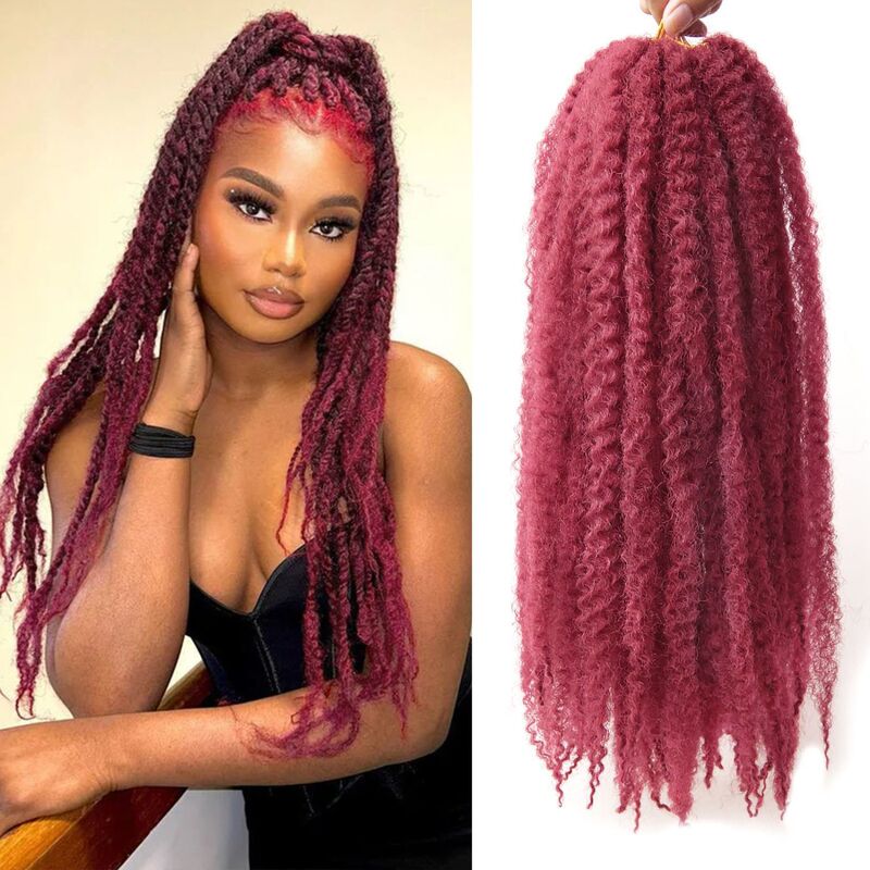 8 Marley Braids Afro Kinky Curly Crochet Hair Twist Dreadlock Wigs
