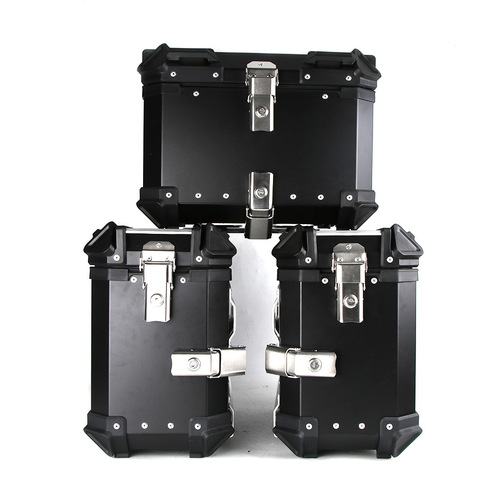 Motorcycle large capacity 38L side box suitcase waterproof storage storage box motorcycle travel case three boxes accessories
