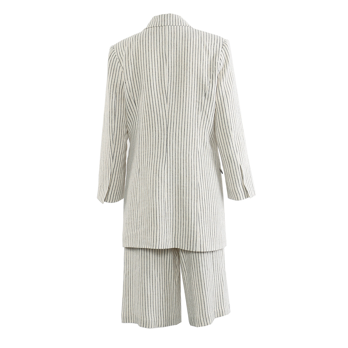 Ensemble deux pièces GraceChic GraceChic 25 cm, rayé coton et lin, avec short, style décontracté, référence 1788_voghion.com