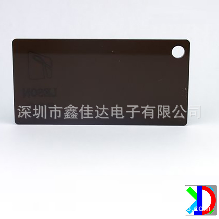 生产充电宝显示屏茶色透明黑镜片 PC茶色镜面屏  PVC透明黑镜片