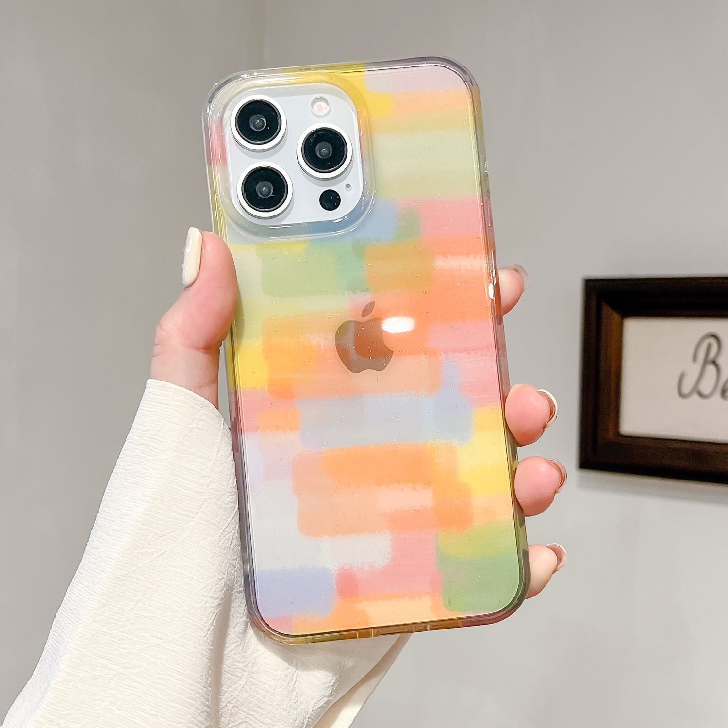 Bloque de color de mancha de dopamina para Apple 16ProMax funda para teléfono móvil 15Pro personalidad 14/13 nuevo 15PM