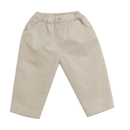  New Korean Style Children's Winter Plush Stretch Corduroy Long Pants for Boys and Girls Baby Thickened Double Layer Pants
