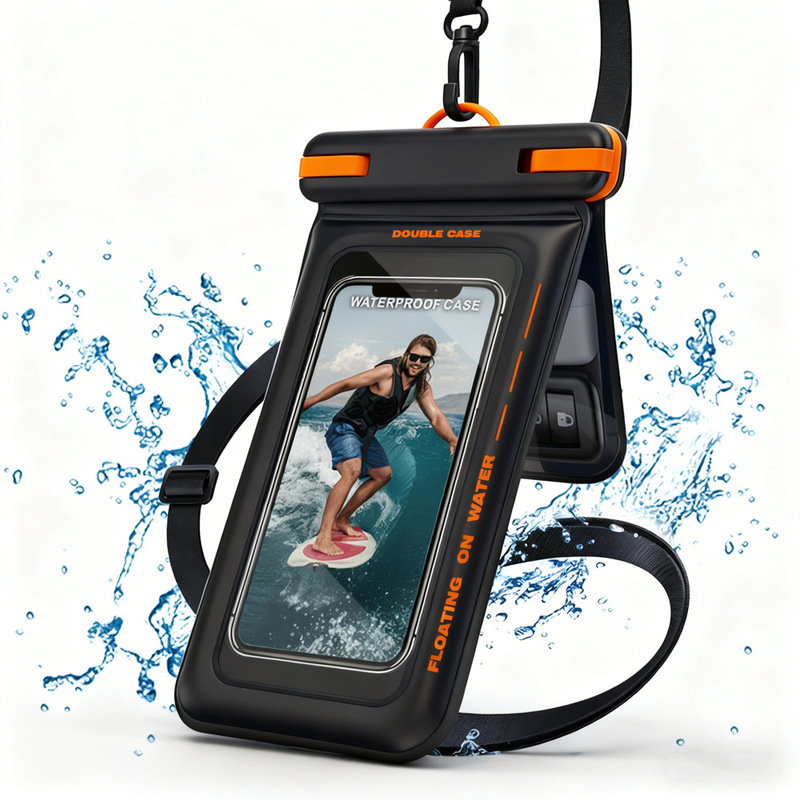 Amazon Hot Sale New Sponge Floating Mobile Phone Waterproof Bag Swimming Rafting Double Compartment Double Bag Mobile Phone Protective Case Amazon Hot Sale New Sponge Floating Mobile Phone Waterproof Bag Swimming Rafting Double Compartment Double Bag Mobile Phone Protective Case