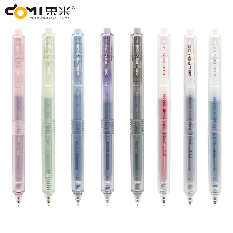 Dongmi 923A Has Beautiful Appearance and Material Press Pen Cs Double Bead Large Capacity Black Pen Visible Window Student Exam Pen