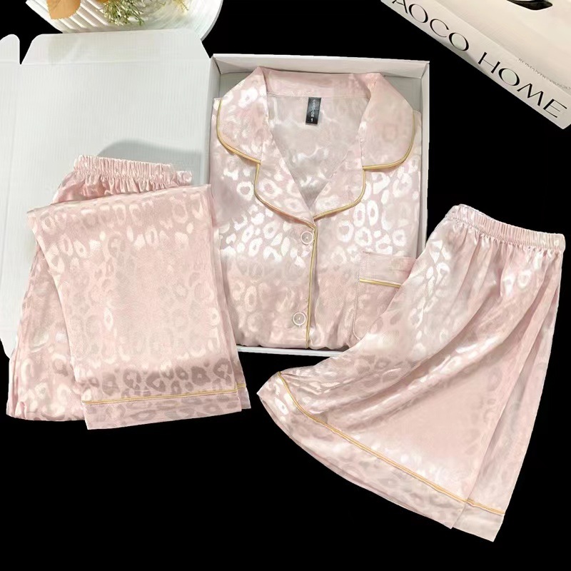 [가슴패드 포함 3종세트] 핑크 호피무늬