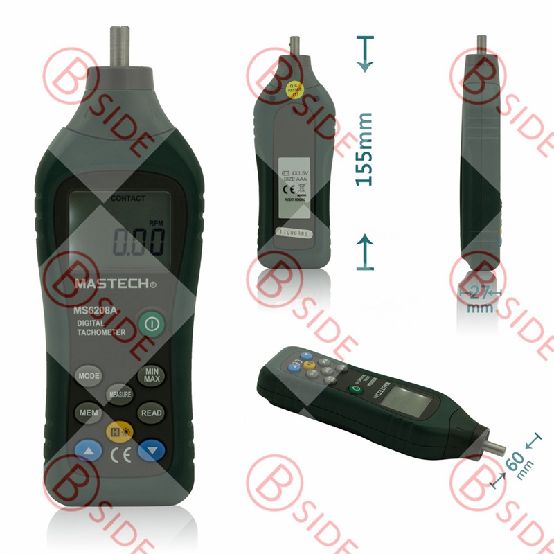 厂家直销 MS6208B 非接触式转速测试仪数据保持电压检测