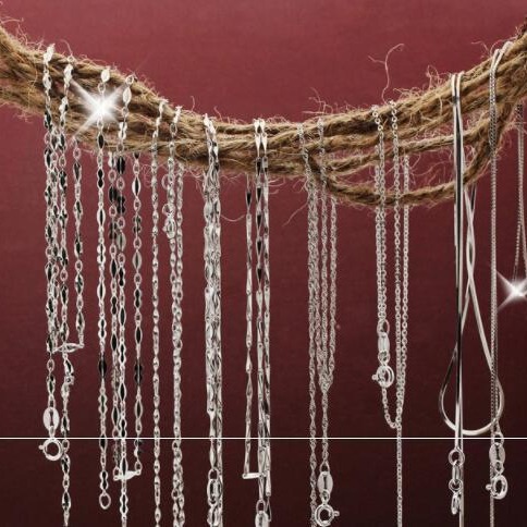 S925 collar de plata cadena de cadena D1550