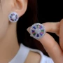 圆形宫廷风小众微镶耳钉